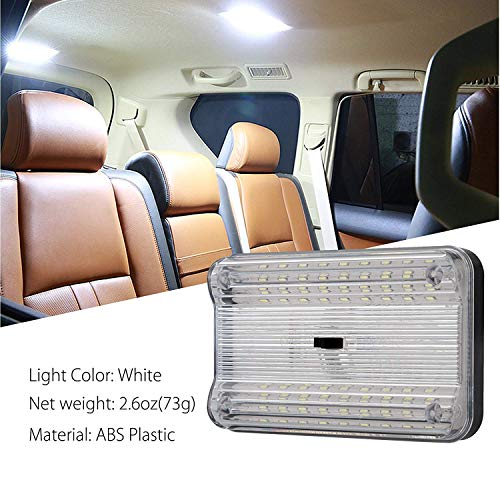Linkhood 2-pack DC 12V 36 LED Car Truck Vehicle Auto Dome Roof Ceiling Interior Light Lamp White With On/Off Switch for Cars Vans Camper Vans & Taxis