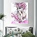 Kingshalor 5D Diamond Painting Art Pink Horse Full Drill DIY Cross Stitch Resin Rhinestone Embroidery Dotz Kits Diamond Art Craft for Adults Home Wall Decor 12x16 inches