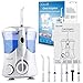 QQcute Water Dental Flosser for Teeth Clean Portable, with 7 Multifunctional Tips Electric Oral Irrigator, 600ml Capacity 10 Pressure Countertop For Family & Home Use