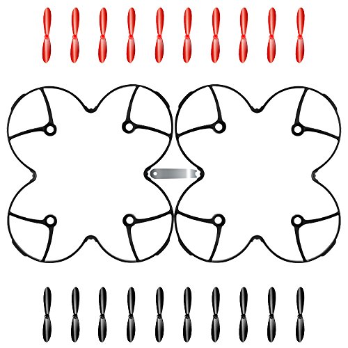Mini-RC-Quadcopter-ersetzen-Kit-inklusive-Propeller-Stuetze-und-Schutz-Schutzhuelle-fuer-Hubsan-X4-H107C-H107D-Quadcopter-Spielzeug-von-AFUNTA