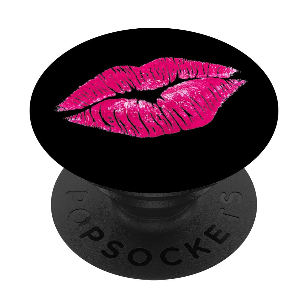 Red Lips, Hot Pink Lips, Lipstick, Kiss Lips, For Girls PopSockets Adhesive PopGrip