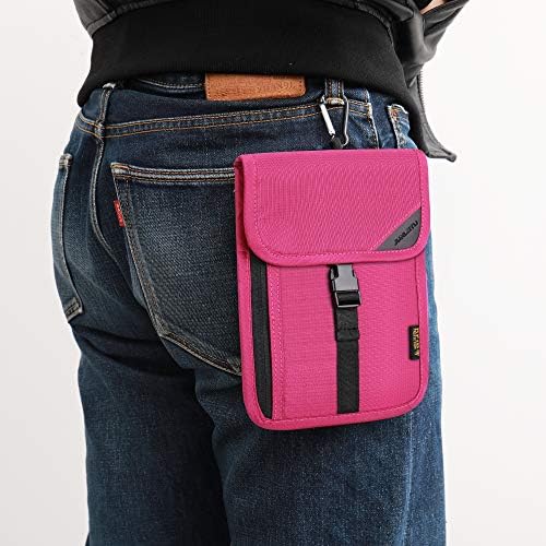 Travel Pouch Neck Wallet Passport Holder Organizer Case with Cash Blocking,Security Zipper Mini Messenger Bag Satchel Bag,Cell Phone Travel Purse Bag (Rose Red) 6 Travel Pouch Neck Wallet Passport Holder Organizer Case with Cash Blocking,Security Zipper Mini Messenger Bag Satchel Bag,Cell Phone Travel Purse Bag (Rose Red)