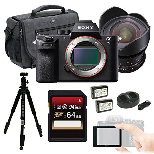 Sony a7S II ILCE7SM2/B E-mount Camera Full-Frame Sensor, Black w/ Rokinon Cine DS DS14M-NEX 14mm T3.1 Bundle