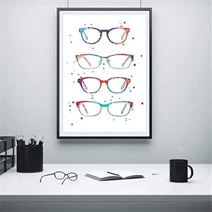 Amazon.com: HYFBH Modern Glasses Canvas Art Prints and Poster