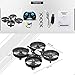Mini UFO Quadcopter Drone ,Kingtoys JJRC H36 LED Lights Headless Mode RTF Mode 2 One Key Return Remote Control Nano Quadcopter (Black)