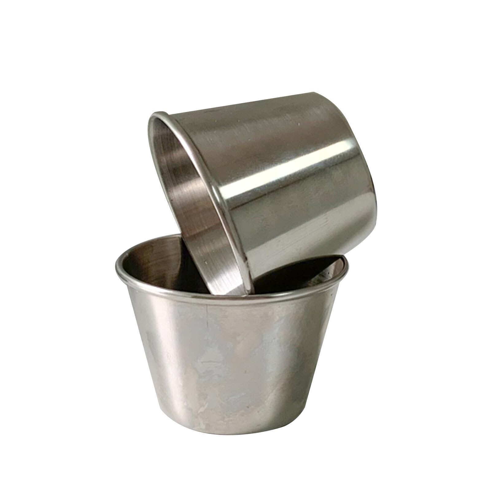 Stainless Steel Sauce Dish Oil Dish Japanese Snack Dish Tomato Dipping Sauce Dish Vinegar Dish Silver*2