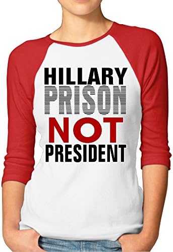 Alternative Women's Hillary Prison Not President 3/4 Sleeve Essential Raglan Tee Shirts
