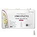 BeYou Natural Long Stiletto 500pcs Artificial Fake Nail Tips With Clear Plastic Case,10 Sizes 28510 For Nail Salon Nail Shop