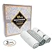 Breathable Muslin Baby Swaddle Blankets, Penguins + Arrows + Clouds, Unisex 3-Pack Gauze Blankets, White & Grey Designs, 47”x47” Soft Bamboo Viscose + Cotton, The Timeless Newborn Gift by Yelo Pomelo