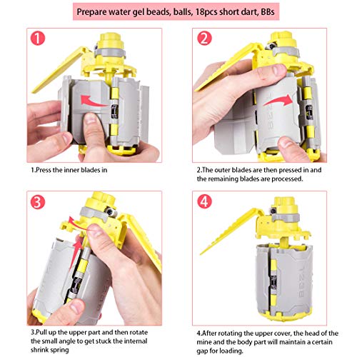 FenglinTech Grenade for Nerf, Large Capacity Foam Bullet Ball Hand Grenade for CS Nerf Battle Game - V2 - Thumbnail 4