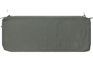 FUNHOME Outdoor Bench Cushion Cover 54 x18 x 3 inch,Water Resistant Cover with Zipper&Ties,Fade-Resistant Slipcover,Patio Porch Swing Cushion Cover Replacement Only,No Insert(Dark Gray)