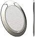 World's Slimmest Phone Ring Holder, Attom Tech Tomorotec Ultra Thin Cell Phone Ring Stand for Magnetic Car Mount Hook Compatible for iPhone Samsung Smartphone Accessories (Silver-Grey)