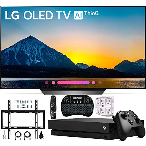 LG OLED OLED65B8PUA 65″ B8 4K HDR AI Smart TV with Xbox One X 1TB + Wall Mount and More