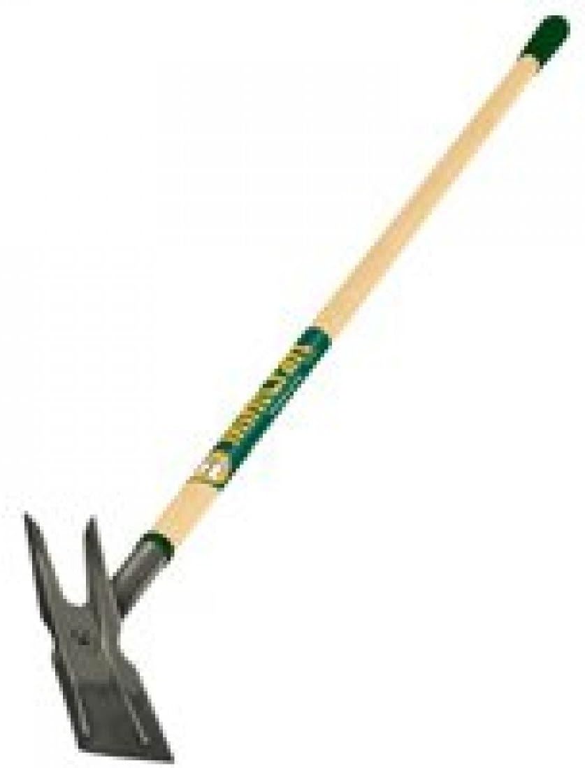 MINTCRAFT 33290 2-Prong Hoe Wood Handle with Grip
