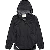 Dubbped Boys Girls Rain Jacket Hooded Windbreaker Lightweight Waterproof Raincoat for Kids