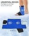 Pro Ice Ankle & Foot Ice Therapy Wrap - Ankle Ice Pack Wrap for Sprained Ankles, Plantar Fasciitis, Achilles Tendonitis, and Swelling Feet - Reusable Ice Packs for Injuries Included - PI 500