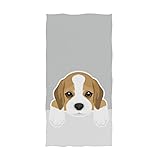 Naanle Cute Cartoon Beagle Dog Print Soft Absorbent
