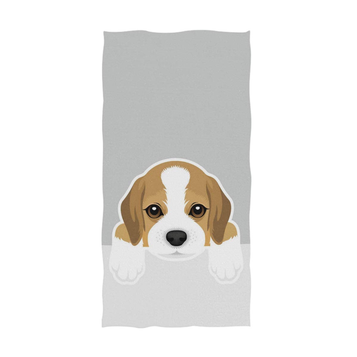 Naanle Cute Cartoon Beagle Dog Print Soft Absorbent
