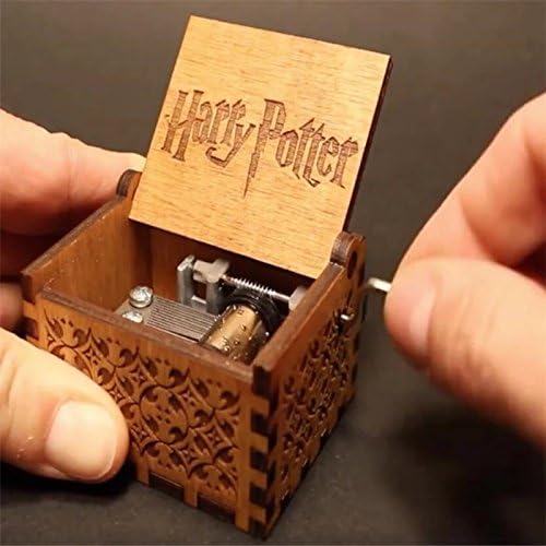 Antique Carved wooden hand crank Harry Potter Music Box Christmas gift birthday Gift Party , Best gift