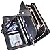 Women Lady Leather Wallet Zipper Purse RFID Credit Card Clutch Holder Case Girl (Black)