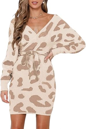 leopard sweater dress