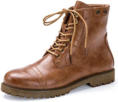 Women's Military Lace Up Combat Boots Casual Outdoor Flats Ankle Booties For Winter (7 B (M) US)