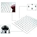 ShowerHead RainfallHigh Pressure Large Square Rain Shower Head Stainless Steel Celling Fixed Mounted Joint Chrome Showerhead - Relaxing and Enjoyable the Shower Experience (8 inchs showerhead)