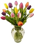 Benchmark Bouquets Multi-Colored Tulips, With Vase