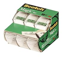 Scotch Magic Tape 3105, 3/4 x 300 Inches, Pack of 3