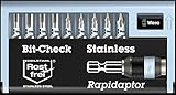Wera BC 11/9 Stainless Rapidaptor Bit-Check Set (HX/PH), 10-Piece
