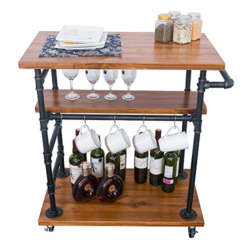 Buy GWH Industrial Rolling Bar Carts for The Home,Kitchen Carts on