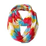 LIVEBOX Women's Premium Soft Light Weight Colorful Zig Zag Chevron Sheer Infinity Scarf