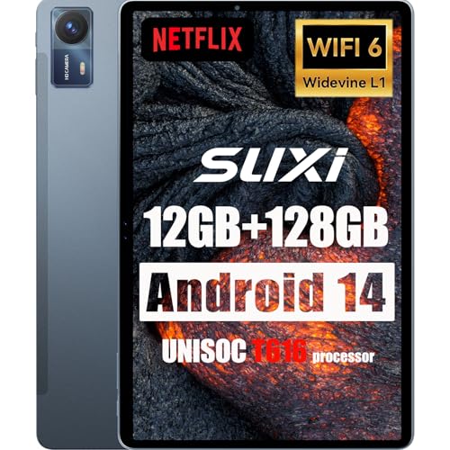 Mua 2024 New Android 14 Tablet, Tablet 10.1″ with Keyboard, 12GB RAM 128GB ROM 1TB Expand, Unison T606, 1280 x 800 HD Touch Screen, Cellular WiFi,…