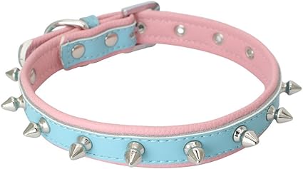 Caoqao Pointu Clouté Durable Collier En Cuir Pour Chat Chaton Chiot Petit Chien Colliers Réglables De Base De 11 Couleurs 4 Taille