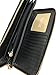 Michael Kors Black Jet Set Travel Continental Black Mirror Zip Around Wallet Wristlet