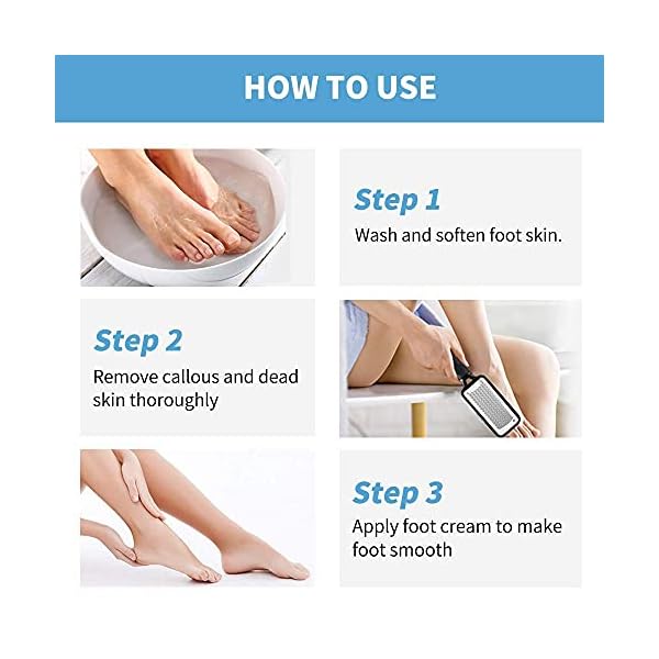 FOLAI-Foot-File-Foot-Pedicure-Tool-Stainless-Steel-Foot-File-Dead-Skin-Remover-Foot-Care-Pedicure-Tool-for-Cracked-Feet-Make-Foot-Beauty-and-Extra-SmoothBlack FOLAI Foot File Foot Pedicure Tool, Stainless Steel Foot File, Dead Skin Remover Foot Care Pedicure Tool for Cracked…