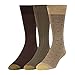 Gold Toe Men's Big and Tall Dress Crew Socks, 3 Pairs, Camel/Olive/Brown, Shoe Size: 12-16