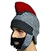 Kafeimali Men's Knight Knit Beard Hat Original Barbarian Warrior Halloween Caps