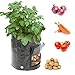 Garden Potato Grow Bags 4 Pack 7 Gallon Vegetables Grow Pots with Access Flap and Handlesthumb 1