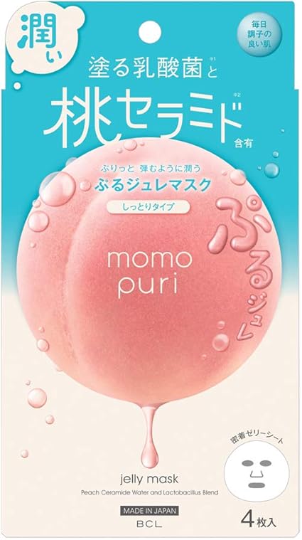 Amazon ももぷり 潤いぷるジュレマスク フェイスマスク 4枚 ももぷり フェイスマスク 通販