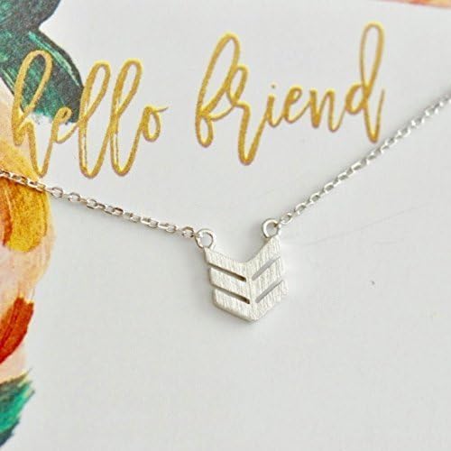 Dainty Chevron Arrow Necklace Sterling Silver