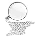 Mini Portable 5X Magnifer 42mm with Alloy Chain Necklace Hanging Magnifying Glass for Reading Newspaper,Magazine,Map, Science Class,Hobby, Jewelry,Inspects,Rocks,Low Vision,Kids Party Favor