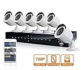 LaView 8 Channel 720P HD DVR Security System with 1TB Surveillance HDD and 6 x 720P Day/Night Bullet Cameras (White) LV-KDT0806B7W-1TB