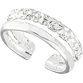 Dominerva 925 Sterling Silver Double Band Ring, Perfect for Women and Teen Girls, Adjustable, Handmade 925 Sterling Silver Hammered Ring