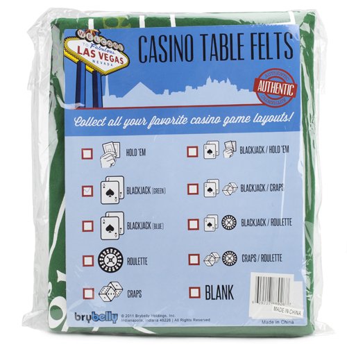 Brybelly Green Blackjack Table Felt - Gaming Table Top for Blackjack - Casino-Style, Spill-Proof Layout Cloth Card Table