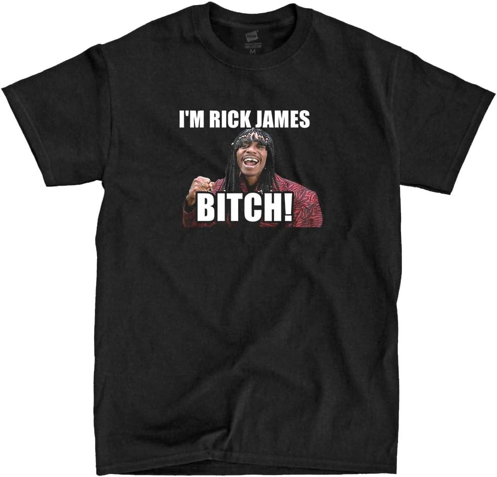 LSL Shirts Dave Chappelle - I'm Rick James Bitch! - Black Shirt - Ships Fast!!