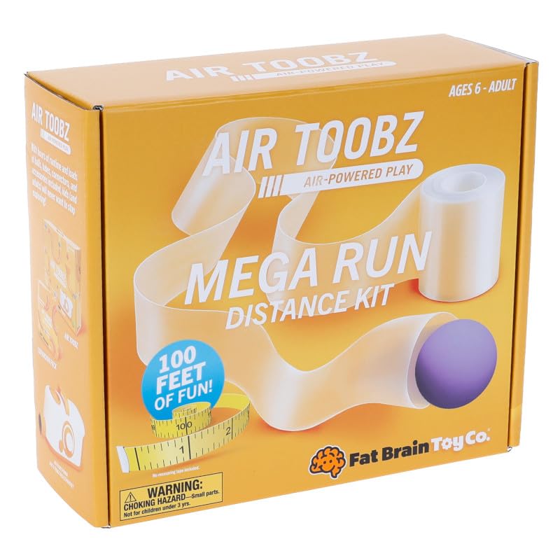Fat Brain Toys Air Toobz Mega Run Distance Kit, DIY Accessory for Expanding Build-and-Play Possibilities, for Kids, Tweens, Teens Ages 6 and Up