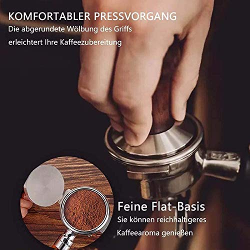 Moligh doll Tamper 51 mm, Kaffee Tamper Aus Edelstahl, Espresso Tamper Inkl. Tampermatte, MilchkkNnchen, Barista Stift… – Bild 4
