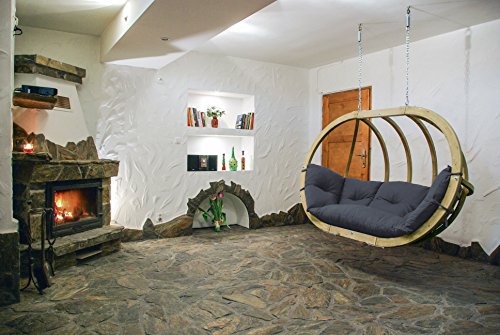 AMAZONAS Hängesessel in edlem Design Globo Royal Chair Anthracite Mehrpersonen aus FSC Fichtenholz bis 200 kg in… – Bild 3