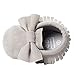 Voberry Baby Boys Girls Tassel Bow Soft Sole PU Leather Loafers Moccasin Sneakers (Grey, 3~6 Month)